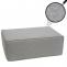 Ottomane HWC-O54, Hocker Fuablage Recamiere Chaiselongue, Stoff/Textil (300g/m) 38x75x97cm ~ hellgrau