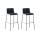 2er Set Barhocker HLO-CP20 Stoff 4-Fu Gestell schwarz ~ schwarz