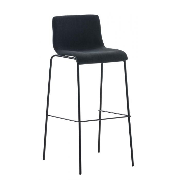 2er Set Barhocker HLO-CP20 Stoff 4-Fu Gestell schwarz ~ schwarz