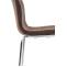 2er Set Barhocker HLO-CP20 Stoff 4-Fu Gestell chrom ~ braun
