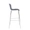 2er Set Barhocker HLO-CP20 Stoff 4-Fu Gestell chrom ~ blau