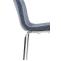 2er Set Barhocker HLO-CP20 Stoff 4-Fu Gestell chrom ~ blau