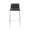 2er Set Barhocker HLO-CP20 Stoff 4-Fu Gestell chrom ~ dunkelgrau