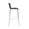 2er Set Barhocker HLO-CP20 Stoff 4-Fu Gestell chrom ~ dunkelgrau