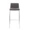 2er Set Barhocker HLO-CP20 Stoff 4-Fu Gestell chrom ~ hellgrau
