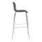 2er Set Barhocker HLO-CP20 Stoff 4-Fu Gestell chrom ~ hellgrau