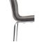 2er Set Barhocker HLO-CP20 Stoff 4-Fu Gestell chrom ~ hellgrau