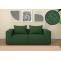 2er-Sofa HWC-O54, Couch 2-Sitzer Loungesofa, modular Stoff/Textil (300g/m) 63x194x97cm ~ grn
