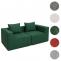 2er-Sofa HWC-O54, Couch 2-Sitzer Loungesofa, modular Stoff/Textil (300g/m) 63x194x97cm ~ grn