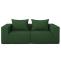 2er-Sofa HWC-O54, Couch 2-Sitzer Loungesofa, modular Stoff/Textil (300g/m) 63x194x97cm ~ grn