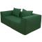 2er-Sofa HWC-O54, Couch 2-Sitzer Loungesofa, modular Stoff/Textil (300g/m) 63x194x97cm ~ grn