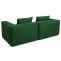 2er-Sofa HWC-O54, Couch 2-Sitzer Loungesofa, modular Stoff/Textil (300g/m) 63x194x97cm ~ grn