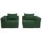 2er-Sofa HWC-O54, Couch 2-Sitzer Loungesofa, modular Stoff/Textil (300g/m) 63x194x97cm ~ grn