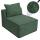Sessel HWC-O54, Loungesessel Polstersessel Clubsessel Mittelteil, Stoff/Textil (300g/m) 63x75x97cm ~ grn