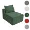 Sessel HWC-O54, Loungesessel Polstersessel Clubsessel Mittelteil, Stoff/Textil (300g/m) 63x75x97cm ~ grn