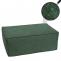 Ottomane HWC-O54, Hocker Fuablage Recamiere Chaiselongue, Stoff/Textil (300g/m) 38x75x97cm ~ grn