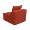 Sessel HWC-O54, Loungesessel Polstersessel Clubsessel Mittelteil, Stoff/Textil (300g/m) 63x75x97cm ~ terrakotta