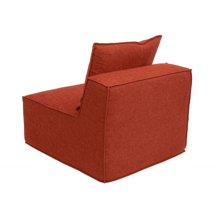 Sessel HWC-O54, Loungesessel Polstersessel Clubsessel Mittelteil, Stoff/Textil (300g/m) 63x75x97cm ~ terrakotta