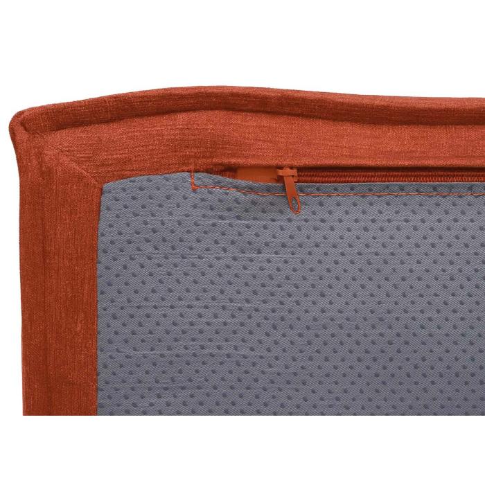 Ottomane HWC-O54, Hocker Fuablage Recamiere Chaiselongue, Stoff/Textil (300g/m) 38x75x97cm ~ terrakotta