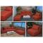 Ottomane HWC-O54, Hocker Fuablage Recamiere Chaiselongue, Stoff/Textil (300g/m) 38x75x97cm ~ terrakotta