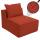 Sessel HWC-O54, Loungesessel Polstersessel Clubsessel Mittelteil, Stoff/Textil (300g/m) 63x75x97cm ~ terrakotta