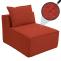 Sessel HWC-O54, Loungesessel Polstersessel Clubsessel Mittelteil, Stoff/Textil (300g/m) 63x75x97cm ~ terrakotta