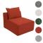 Sessel HWC-O54, Loungesessel Polstersessel Clubsessel Mittelteil, Stoff/Textil (300g/m) 63x75x97cm ~ terrakotta