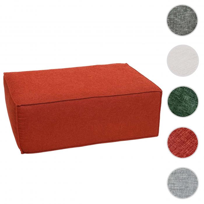 Ottomane HWC-O54, Hocker Fuablage Recamiere Chaiselongue, Stoff/Textil (300g/m) 38x75x97cm ~ terrakotta