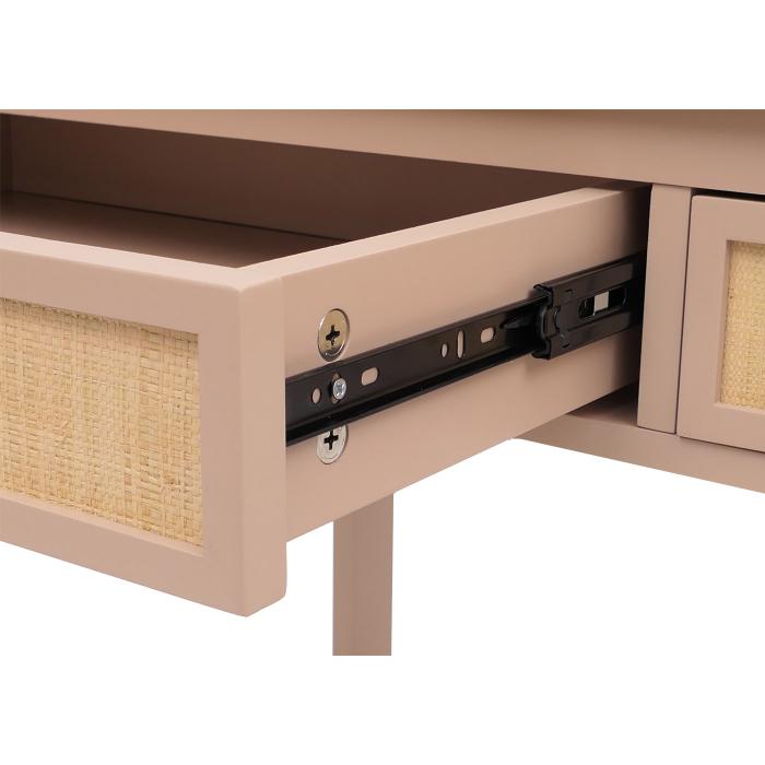 Schreibtisch HWC-O36, Brotisch Laptoptisch Arbeitstisch, Schublade 78x110x60cm Holz ~ helltaupe