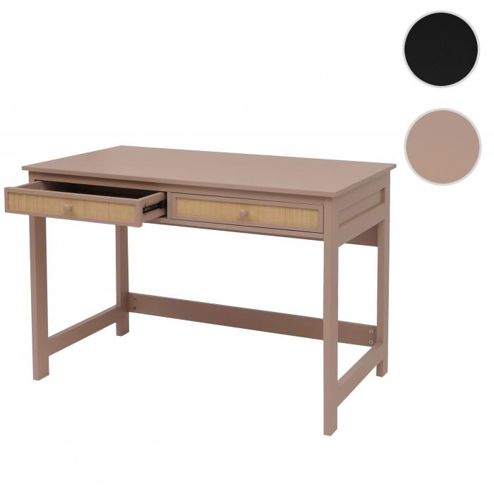 Schreibtisch HWC-O36, Brotisch Laptoptisch Arbeitstisch, Schublade 78x110x60cm Holz ~ helltaupe