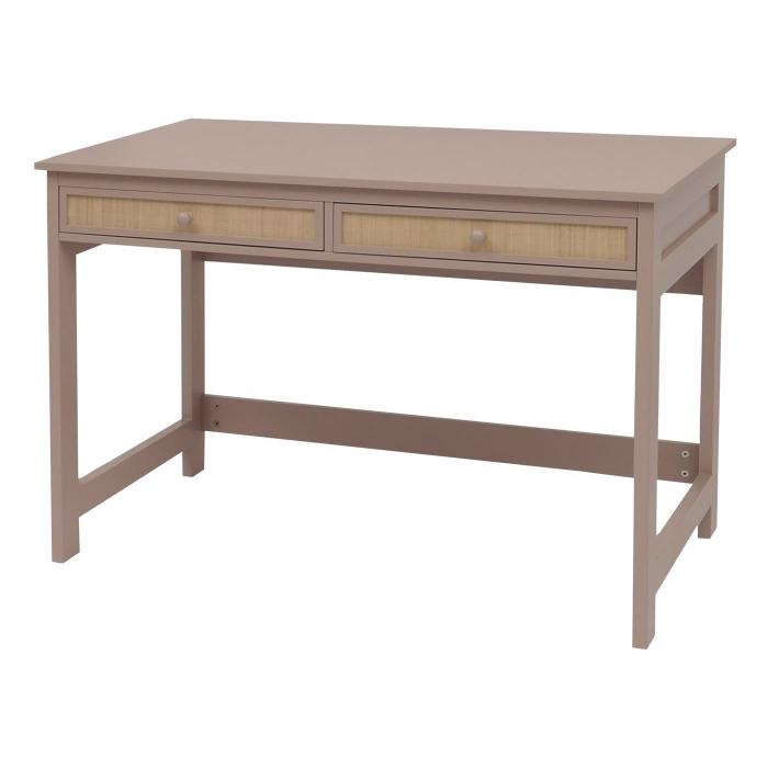Schreibtisch HWC-O36, Brotisch Laptoptisch Arbeitstisch, Schublade 78x110x60cm Holz ~ helltaupe