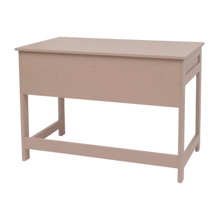 Schreibtisch HWC-O36, Brotisch Laptoptisch Arbeitstisch, Schublade 78x110x60cm Holz ~ helltaupe
