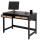 Schreibtisch HWC-O36, Brotisch Laptoptisch Arbeitstisch, Schublade 78x110x60cm Holz ~ schwarz