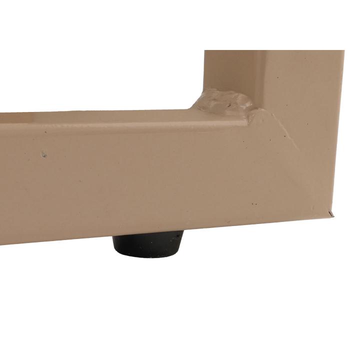 Lounge-Sessel HWC-O38, Cocktail-/Polstersessel Clubsessel, Stoff/Textil (420 g/m) Metall MVG ~ beige, Polster ros