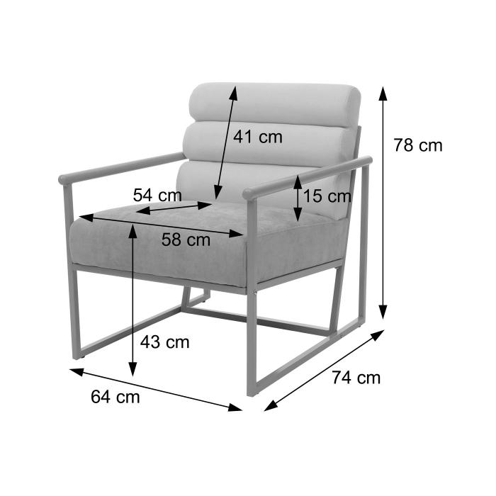 Lounge-Sessel HWC-O38, Cocktail-/Polstersessel Clubsessel, Stoff/Textil (420 g/m) Metall MVG ~ beige, Polster ros