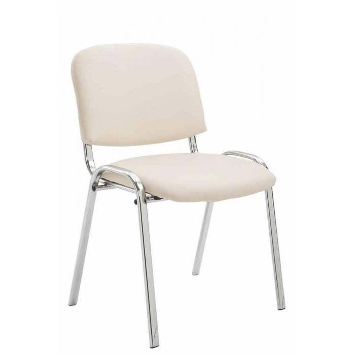 Besucherstuhl HLO-CP111 C Kunstleder ~ creme