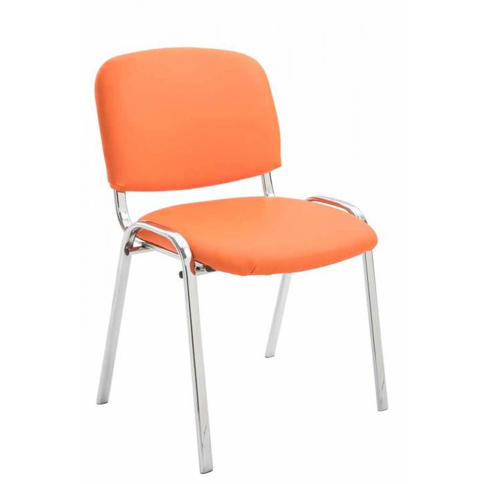 Besucherstuhl HLO-CP111 C Kunstleder ~ orange