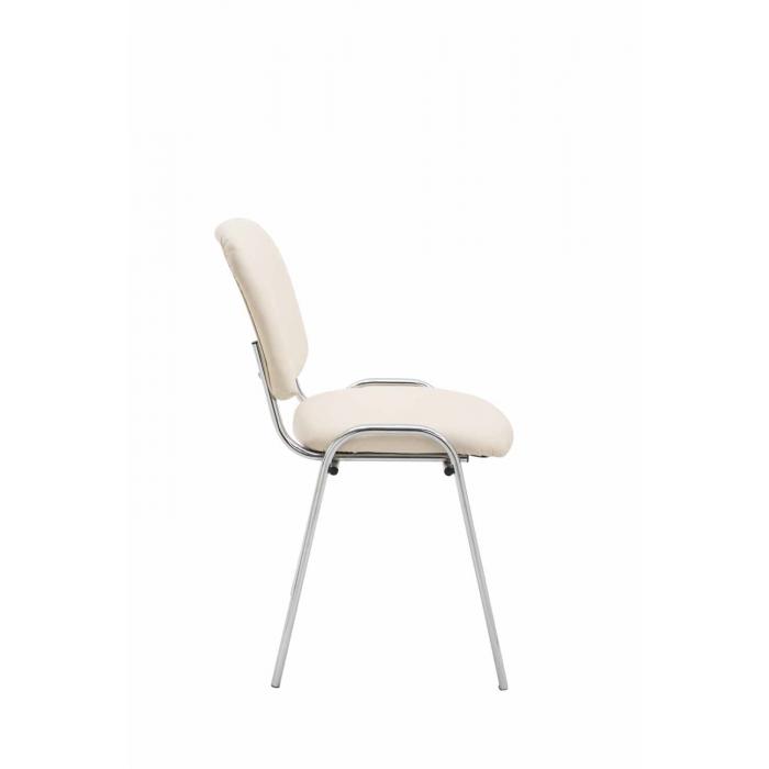 Besucherstuhl HLO-CP111 C Kunstleder ~ creme