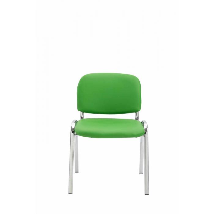 Besucherstuhl HLO-CP111 C Kunstleder ~ grn