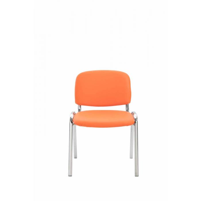 Besucherstuhl HLO-CP111 C Kunstleder ~ orange