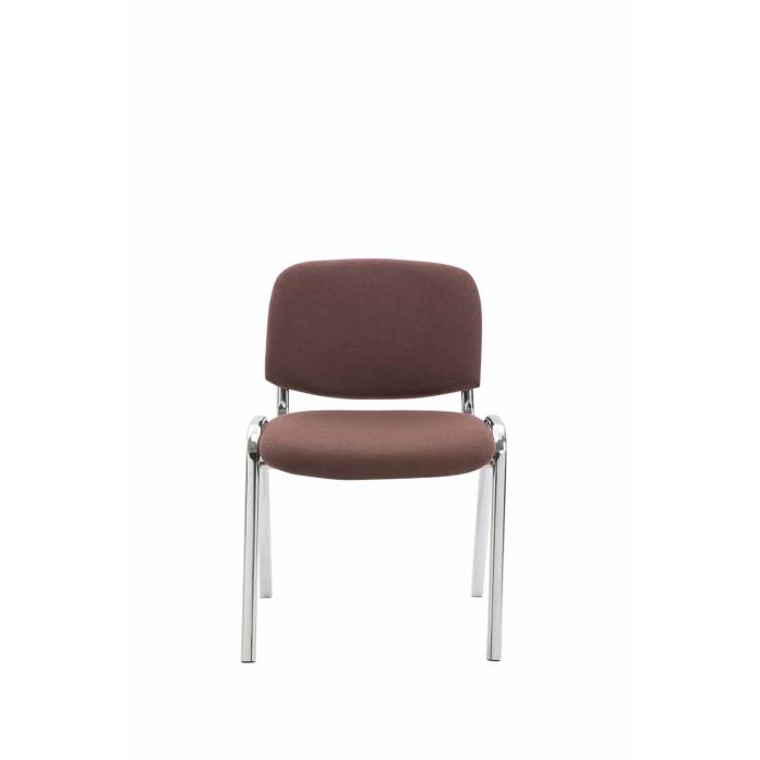 Besucherstuhl HLO-CP111 C Stoff ~ braun