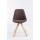 Besucherstuhl HLO-CP8 Stoff Natura Square ~ braun