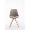 Besucherstuhl HLO-CP8 Stoff Natura Square ~ taupe