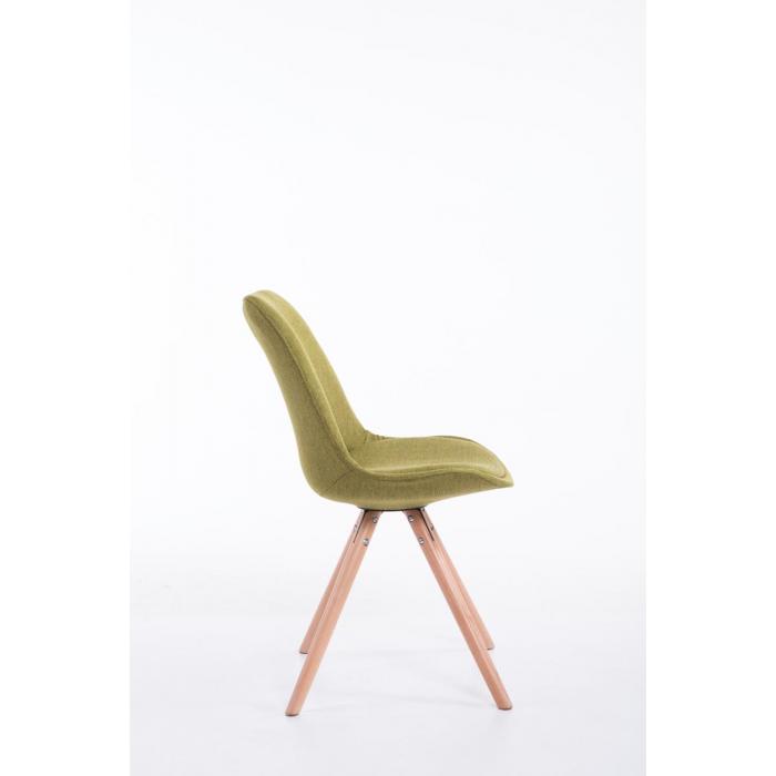 Besucherstuhl HLO-CP8 Stoff Natura Rund ~ grn