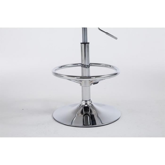 2er Set Barhocker HLO-CP182 V2 Stoff chrom ~ dunkelgrau