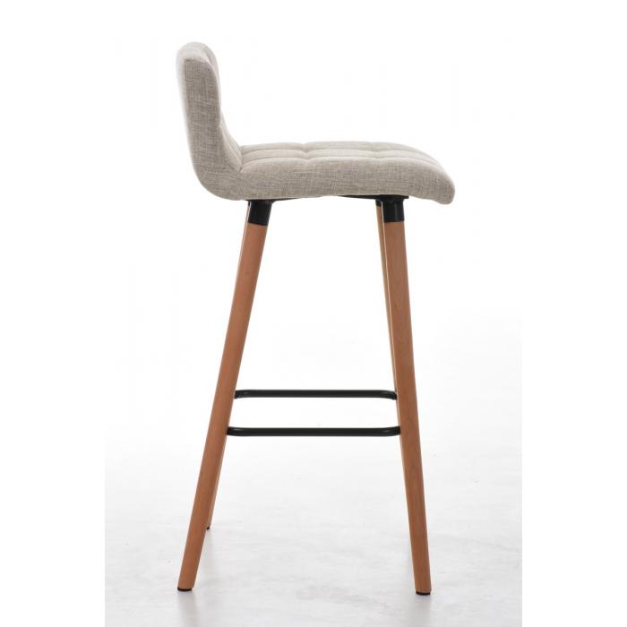 2er Set Barhocker HLO-CP33 Stoff natura ~ creme
