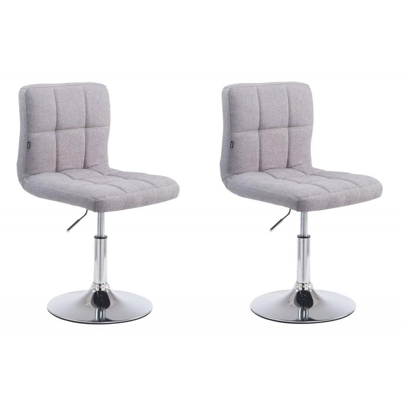 2er Set Lounger HLO-CP53 V2 Stoff ~ grau