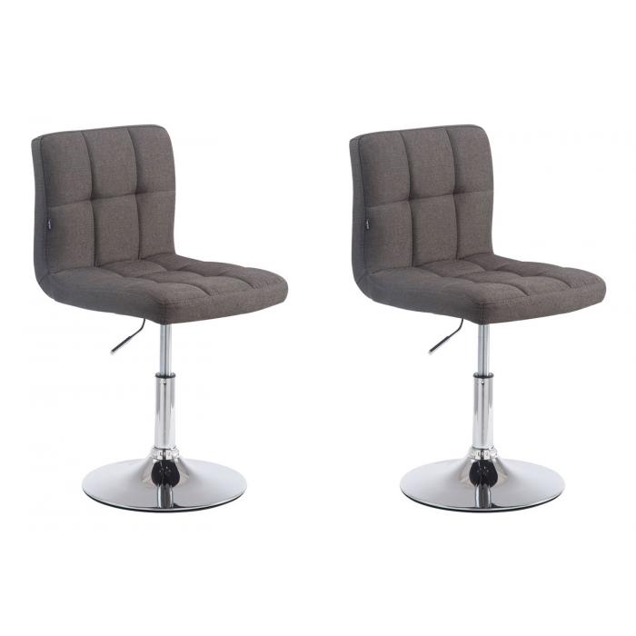 2er Set Lounger HLO-CP53 V2 Stoff ~ dunkelgrau