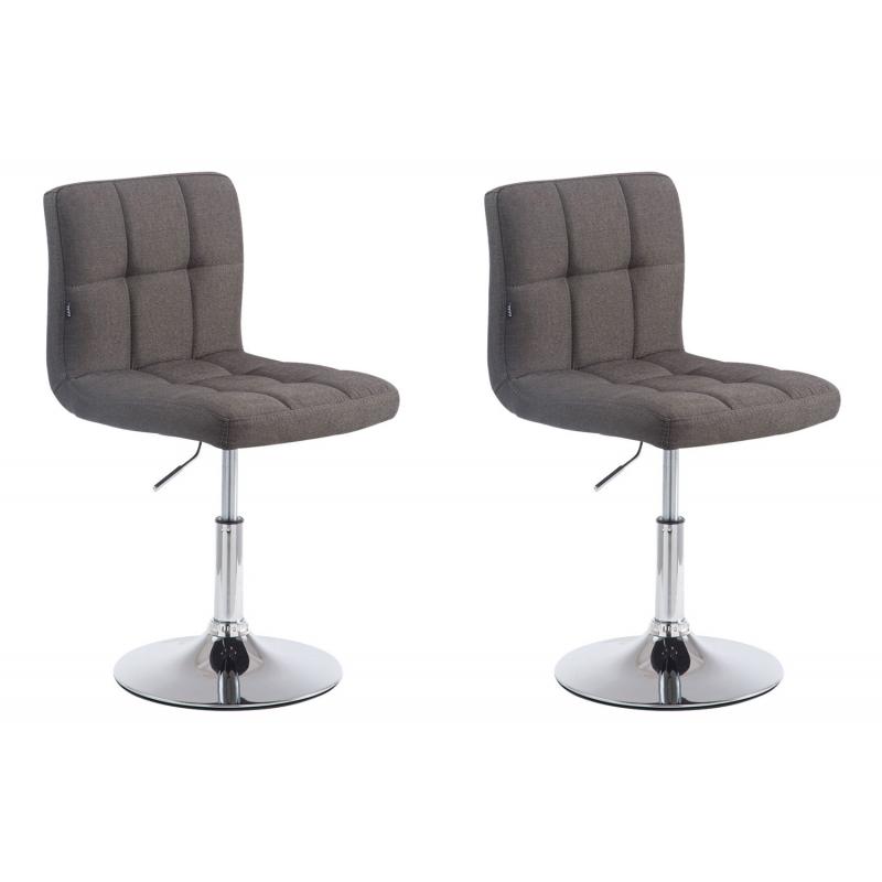 2er Set Lounger HLO-CP53 V2 Stoff ~ dunkelgrau