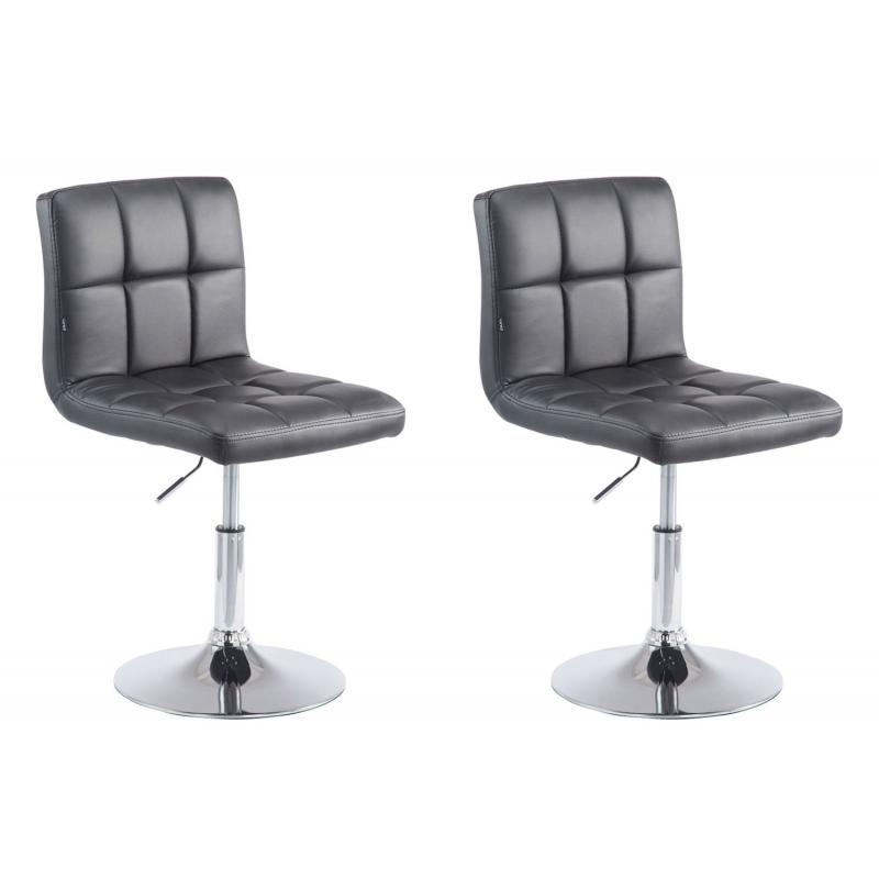 2er Set Lounger HLO-CP53 V2 Kunstleder ~ schwarz